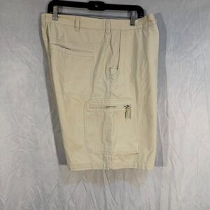 Route 66 Mens Cargo Shorts Khaki Tan Cotton Multi Pocket Utility FITS A 36 Waist